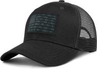 🎣 must-have american fish flag trucker hats: ultimate fishing gifts for men - premium snapback fishing hats for camping and everyday wear logo