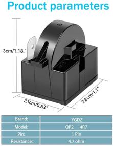 img 3 attached to YGDZ 1PCS QP2-4R7 4.7 Ohm 1-Pin Black Refrigerator PTC Starter Relay