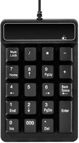img 4 attached to Waterproof USB Number Pad: Kadaon 19 Keys Silent Numeric Keypad with Mini USB Cable for Laptop/Notebook, Windows System Compatible