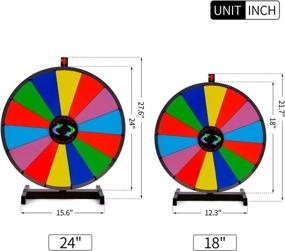 img 1 attached to 🎡 T-SIGN 18" Heavy-Duty Prize Wheel Spin with 14 Slots, Color Spinning Prize Wheel Spinner - Includes Dry Erase Marker and Eraser. Ideal for Carnival, Trade Show, and Fortune Spin Game.