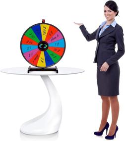 img 3 attached to 🎡 T-SIGN 18" Heavy-Duty Prize Wheel Spin with 14 Slots, Color Spinning Prize Wheel Spinner - Includes Dry Erase Marker and Eraser. Ideal for Carnival, Trade Show, and Fortune Spin Game.