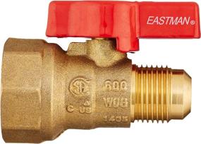 img 1 attached to 🔥 Eastman 60030 Brass Female Flare Gas Ball Valve Connector with Lever Handle, CSA-Approved, 3/4" FIP x 1/2" OD Flare: Durable and Easy-to-Use