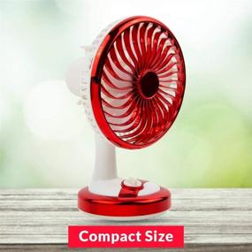img 2 attached to 🌬️ TOYSERY Durable Desk Fan: Mini Fan, Battery Powered, High Performing Rechargeable, Beautiful Personal Fan, Super Fast USB Fan - Small Fan for Home, Office, Bedroom, and Travel