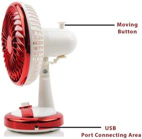 img 1 attached to 🌬️ TOYSERY Durable Desk Fan: Mini Fan, Battery Powered, High Performing Rechargeable, Beautiful Personal Fan, Super Fast USB Fan - Small Fan for Home, Office, Bedroom, and Travel