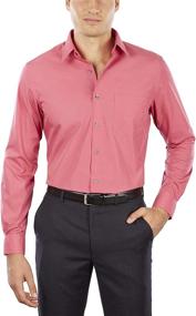 img 3 attached to Van Heusen Poplin Fitted Collar: Classic Men's Clothing for a Sharp Look