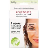 👁️ godefroy instant botanicals eyebrow tint - dark brown, includes 3 applications - 1 count logo