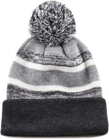 img 3 attached to 🧢 Shop the Trendy Hat Depot Cuffed Beanie Stripe Boys' Accessories & Hats Collection