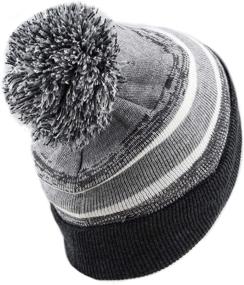 img 2 attached to 🧢 Shop the Trendy Hat Depot Cuffed Beanie Stripe Boys' Accessories & Hats Collection