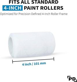 img 2 attached to 🖌️ 6-Pack Precision Defined 4-Inch Paint Roller Cover Refills for Roller Brush Set with 1/2-Inch Nap