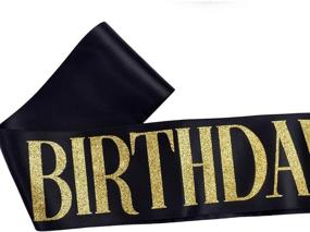 img 3 attached to 👸 Birthday Queen Sash - Fun Party Favors for Women, Ideal Birthday Party Gifts (Black/Gold)