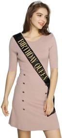 img 1 attached to 👸 Birthday Queen Sash - Fun Party Favors for Women, Ideal Birthday Party Gifts (Black/Gold)