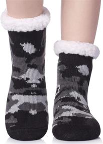 img 4 attached to 🧦 Warm and Cozy BRMINROU Kids Fuzzy Slipper Socks: Super Soft, Thick, and Anti-Slip for Winter Indoor Comfort