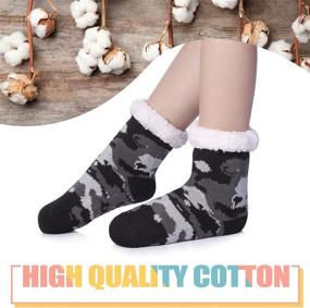 img 1 attached to 🧦 Warm and Cozy BRMINROU Kids Fuzzy Slipper Socks: Super Soft, Thick, and Anti-Slip for Winter Indoor Comfort