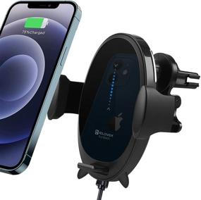 img 4 attached to 📱 15W Qi Fast Wireless Car Charger by IC ICLOVER - Automatic Clamping, 360° Rotation Air Vent Phone Holder - Compatible with iPhone 12 Pro Max, Samsung Galaxy S21 Ultra Note 20, and More