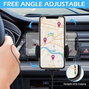 img 1 attached to 📱 15W Qi Fast Wireless Car Charger by IC ICLOVER - Automatic Clamping, 360° Rotation Air Vent Phone Holder - Compatible with iPhone 12 Pro Max, Samsung Galaxy S21 Ultra Note 20, and More