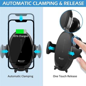 img 3 attached to 📱 15W Qi Fast Wireless Car Charger by IC ICLOVER - Automatic Clamping, 360° Rotation Air Vent Phone Holder - Compatible with iPhone 12 Pro Max, Samsung Galaxy S21 Ultra Note 20, and More