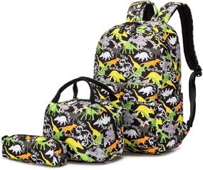 img 4 attached to Dazzling Lightweight Dinosaur Backpacks - Perfect for Books, Colors, and Kids!