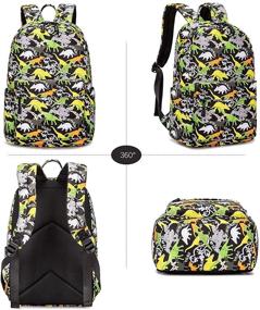 img 1 attached to Dazzling Lightweight Dinosaur Backpacks - Perfect for Books, Colors, and Kids!