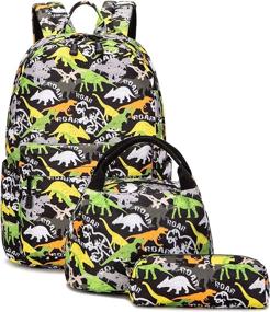 img 2 attached to Dazzling Lightweight Dinosaur Backpacks - Perfect for Books, Colors, and Kids!