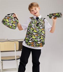 img 3 attached to Dazzling Lightweight Dinosaur Backpacks - Perfect for Books, Colors, and Kids!