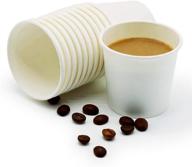 tashibox thick espresso cups 4oz-200, white - ideal for travel logo