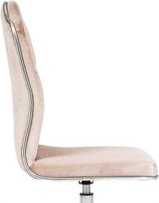 img 2 attached to 🪑 Royal Tufted Vanity Chair with 360° Swivel, Adjustable Height and Wheelbase - Button Cushioned Seat (New Pink) - Improved SEO