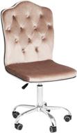 🪑 royal tufted vanity chair with 360° swivel, adjustable height and wheelbase - button cushioned seat (new pink) - improved seo логотип