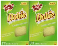 🧽 scotch-brite dobie all purpose pads - 3-count (pack of 2) - total 6 pads: quick, versatile cleaning solution! logo
