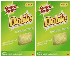 img 4 attached to 🧽 Scotch-Brite Dobie All Purpose Pads - 3-Count (Pack of 2) - Total 6 Pads: Quick, Versatile Cleaning Solution!
