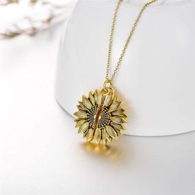 img 1 attached to 🌻 Stunning YFN Sterling Sunflower Necklace for Girls' Jewelry Collection