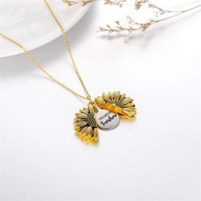 img 2 attached to 🌻 Stunning YFN Sterling Sunflower Necklace for Girls' Jewelry Collection