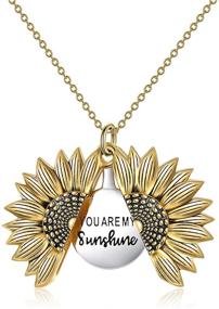 img 4 attached to 🌻 Stunning YFN Sterling Sunflower Necklace for Girls' Jewelry Collection