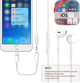 img 2 attached to 🎧 [Apple MFi Certified] 2 Pack Lightning to 3.5 mm Headphone Jack Adapter - Compatible for iPhone 11/11 Pro/XS/XR/X 8 7/6 Plus - Support iOS 13 - Buy Now!