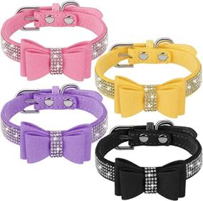 img 4 attached to Pieces Collar Adjustable Rhinestone Collars