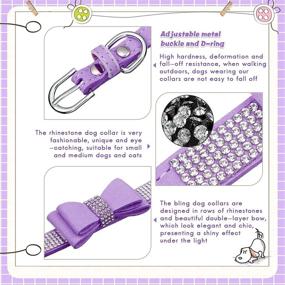 img 1 attached to Pieces Collar Adjustable Rhinestone Collars