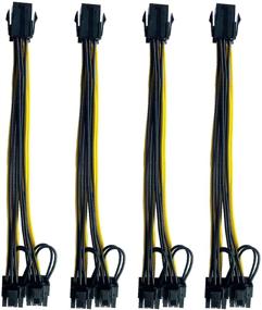 img 4 attached to Endlesss 6 Pin To 2 X 8 Pin (6 2) PCIe Adapter Power Cable PCI Express Y - Splitter Cable 9 Inches (4 Pack)