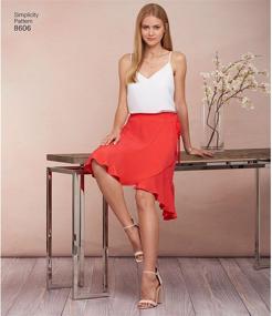 img 2 attached to 👗 Sew Easy Women's Ruffled Wrap Skirt Patterns, Sizes 14-22