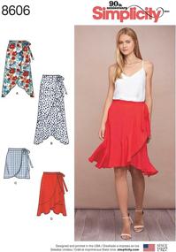 img 4 attached to 👗 Sew Easy Women's Ruffled Wrap Skirt Patterns, Sizes 14-22