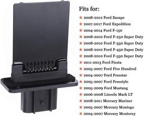 img 3 attached to Замена сопротивления для главного вентилятора отопителя и кондиционера воздуха HVAC 3F2Z-18591-AA для Ford Expedition, Escape, F150, F250, F350 Super Duty, Mustang, Lincoln Mark LT, Mercury Mariner - заменяет YH-1715.