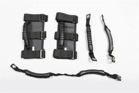 img 2 attached to 🚙 Neoprene Grab Handle Kit for 2007-2018 Jeep Wrangler JK by Rugged Ridge 12496.14
