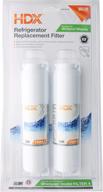 hdx fmm-2 replacement water filter / purifier for 🚰 whirlpool refrigerators (2 pack): optimal water filtration solution for whirlpool appliances logo