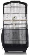 🐦 asocea universal birdcage cover with seed catcher, parrot cage mesh skirt, nylon net guard, extra large - black (birdcage not included) logo