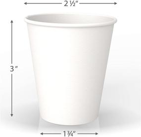 img 3 attached to Versatile 6 oz White Paper Cups (50 ct) - Perfect for Hot and Cold Drinks, Coffee, Tea, Water - Ideal Home and Bath Cup