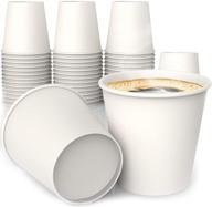 versatile 6 oz white paper cups (50 ct) - perfect for hot and cold drinks, coffee, tea, water - ideal home and bath cup logo