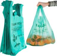 stock your home eco grocery bags (100 count) - biodegradable 🛍️ & reusable shopping bags: supermarket thank you bags, t-shirt bags, trash can bags логотип