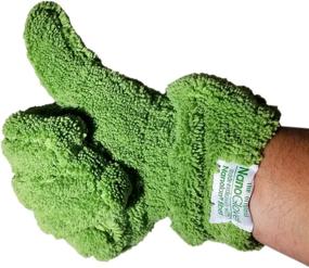 img 1 attached to 🧤 Nano Glove - Green Kitchen Cleaning Hand Glove for Household Use, Replacing Paper Towels and Microfiber Cloths, Ideal for All Surface Cleaning including Windows and Stainless Steel Dusting (Small)