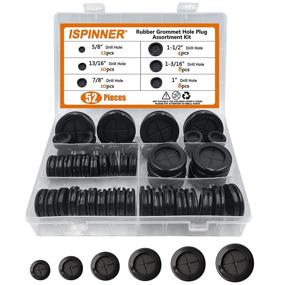 img 4 attached to 🔓 ISPINNER 52Pcs Double Rubber Grommet Set