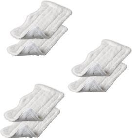 img 2 attached to 🧼 6pcs Microfiber Replacement Cleaning Steam Mop Pads for Shark S3101 S3202 S3250 S3251 Spray Mops