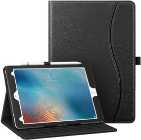 img 4 attached to 💼 Fintie iPad Pro 9.7 Inch 2016 Release Tablet Case with Corner Protection: Multi-Angle Viewing, Smart Stand, Pencil Holder, Auto Wake/Sleep - Black