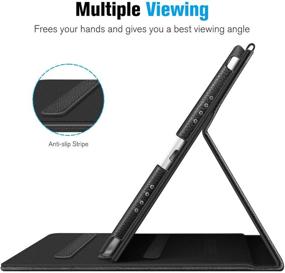 img 1 attached to 💼 Fintie iPad Pro 9.7 Inch 2016 Release Tablet Case with Corner Protection: Multi-Angle Viewing, Smart Stand, Pencil Holder, Auto Wake/Sleep - Black